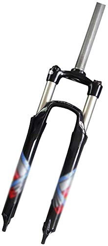 GMRZ Mountainbike Gabel 26 inch MTB Fahrrad Federgabel ATVHydraulische Stoßdämpfung Reise 100mm Luftgabel Suspension Schulterkontrolle Aluminiumlegierung V-Brake/Scheibenbremse,Black