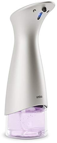 UMBRA Otto 280 ml Automatic Foam Soap and Hand Disinfectant Dispenser, Foaming Soap Dispenser with Sensor, Nickel, One Size