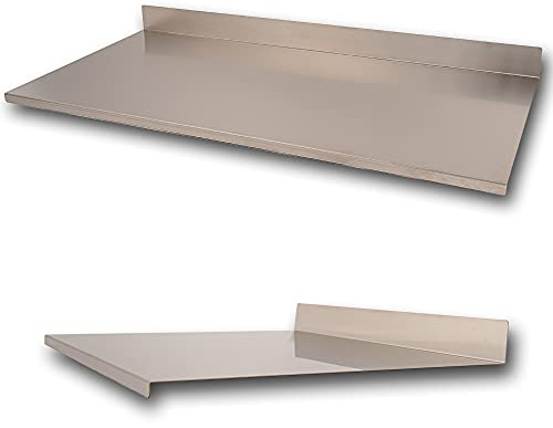 Tagliere in acciaio inox, Spianatoia INOSSIDABILE, per utilizzo alimentare ad alte temperature. Piano lavoro per impastare, tagliare, preparare.(L120 x P50 x Piega 2cm)