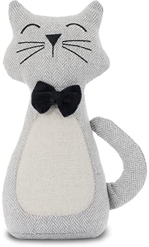 mojoliving Türstopper Tier Deko Katze Mia | Türsack mit 30 cm Höhe | Als Türstopper Sack oder Katzen Deko | Schwer und Stabil für Tür Fenster oder als Zugluftstopper Buchstütze