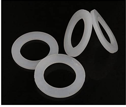 CHJIENJUJIDZ 10pc 6/8/12/15/20/20/20/20/40/50mm Silikondichtung Dichtungsdichtung Weiß Abstandshalter Verdickter Dichtung O Ring Dichtungsscheibe Tap Water Seal Duschdichtung-25mm