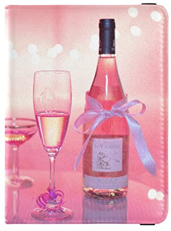 Reisepasshülle, Brieftasche, Kombination, Pink, Weinrot, PU-Leder, Ausweis, Impfkartenhalter, Brieftasche, Kartenschutz für Damen und Herren