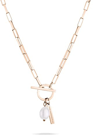 Liebeskind Berlin Damen Schmuck aus Edelstahl – Halskette und Armschmuck aus einem coolen Kettenlook mit Perle - zeitlos, modern & alltagstauglich