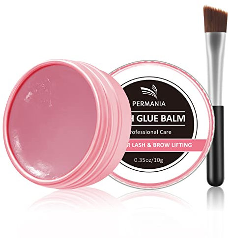 PERMANIA Wimpernlifting Kleber, Wimpern Kleber für Wimpernlifting, Wimpernlifting Zubehör, Lash Lifting Glue Balm Rosenduft, Schnell Trocknend, mit Kleinem Pinsel -10g