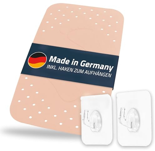 Badewanneneinlage, Wanneneinlage, Badematte Step ca. 38x72 cm, rosa, 100% TPE | inkl. 2 Haken | frei von PVC, Phthalaten, Blei, Latex | TÜV geprüft | Made in Germany