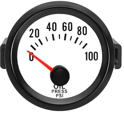 ETOPARS Universelle Voiture Jauge de Pression d'huile 2 Pouces 52mm l'huile Presse Jauge Véhicule Pression d'huile Pointeur Manometre Bleu Lumière Indicateur Pression Instruments