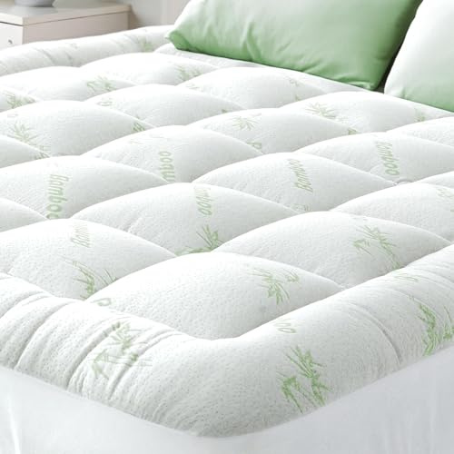 Niagara Bamboo Mattress Topper 140 x 190 cm, Breathable, Cooling on Double Mattress 140x190 with Deep Pockets for Mattress 20-50 cm
