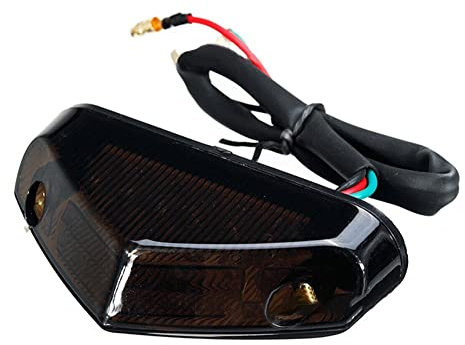 Luce Freno Posteriore 1pc Universale Per Moto Rosso 12led Faro Fanale Posteriore Luce Di Stop Posteriore Luci Freno Moto Parafango Lampada Di Arresto Del Freno
