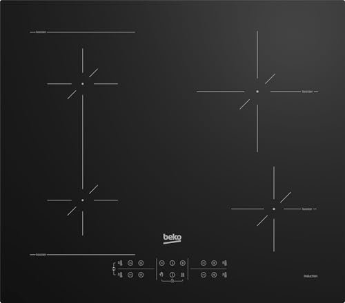 Beko HII64200SFMT - Piano cottura ad induzione, 4 fuochi, 60x52 cm, colore nero