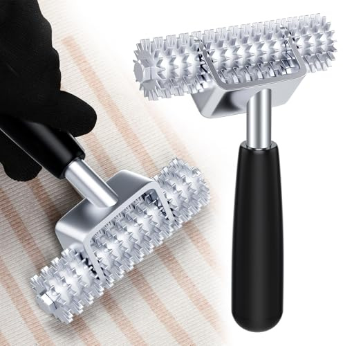 WILLBOND Carpet Seam Roller Grooming Carpet Pile Roller Seaming Spiked Star Rugs Wheel for Seamless Installation of Mats in Hotels, Homes, Conference Rooms