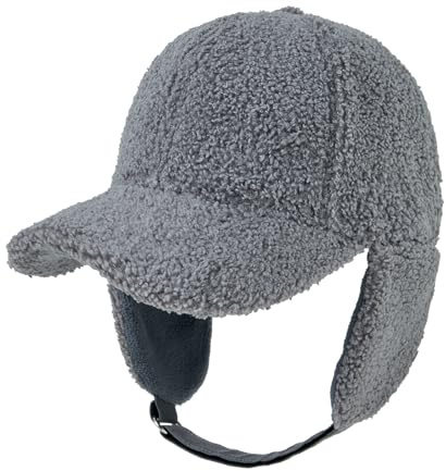 YAMEE Baseball Cap Winter Damen aus Plüsch,Wintermütze Herren mit Faltbar Ohrenklappe Warme,Basecap Damen Weich Verstellbarer,Winterkappe Outdoor-Sportarten Laufkappe