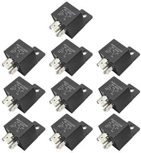 JUUDDENPARTS 10Pcs Motor Relay Car Fuse Relay, 5 Pin 24V 40A 28VDC JD2912-1Z-24VDC, Boat Truck Van Vehicle Automotive Contactor Switch