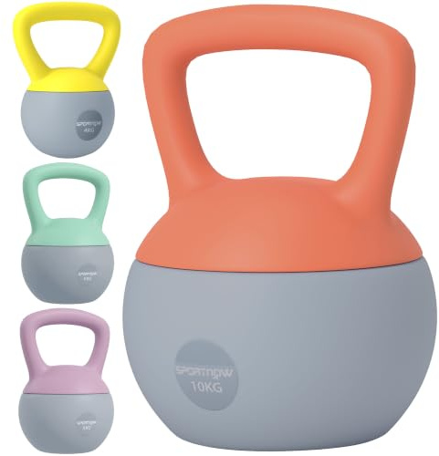 SPORTNOW 4kg/6kg/8kg/10kg Soft Kettlebell Set of 4 Non-Slip Handle Home Gym | Kettle Bell, Weight Lifting, Strength Training