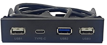 HUB USB 3.2 Type C USB 3.2 Panneau avant 3,5 mm Prise casque Micro Expansion Adaptateur de bureau 3,5 Floppy Bay Front Panel Hub