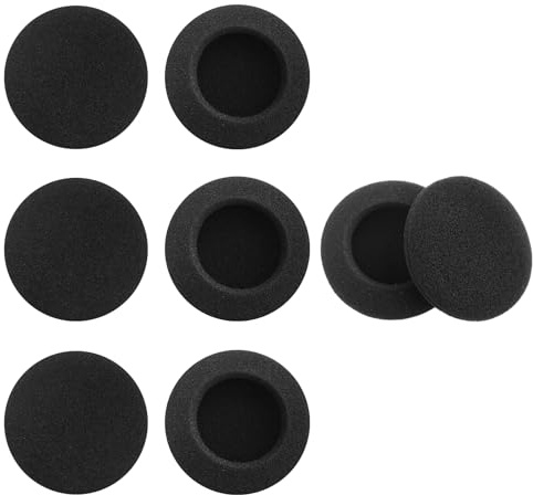 8 cuscinetti auricolari in schiuma 55 mm di ricambio per auricolari, cuscinetti di ricambio neri, cuscinetti auricolari, cuscinetti in spugna, tappi per cuffie per diverse cuffie