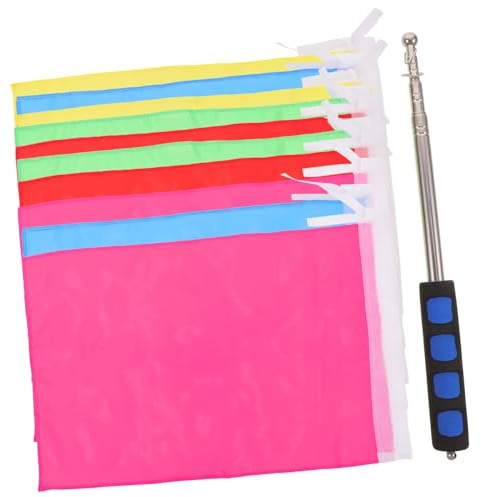 Abaodam Asta Portabandiera in Acciaio Inossidabile Resistente All’usura per Attività All’aperto e Guide Turistiche, Asta per Bandiera Esterna Telescopica 1,2 M Design Colore Casuale