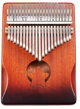 Anfänger-Kalimba Kalimba – Kreatives Musikinstrument Daumenklavier 21 17 Tasten Holz(Star gradient brown 21 notes)
