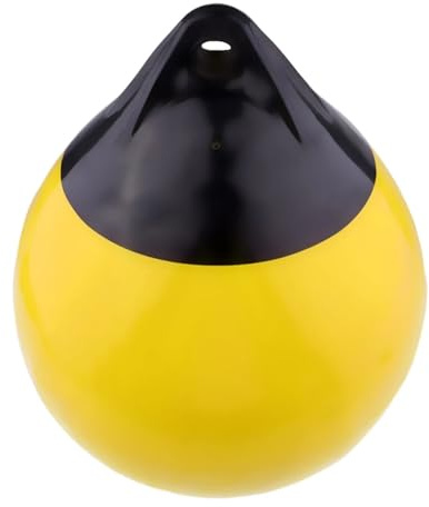 NJIEzhao Barca Parabordo Palla Paraurti for Barche ad Alta Resistenza, paracolpi a Sfera Rotonda, Boa di Ancoraggio Gonfiabile for ormeggio Marino, Protezione for banchina(Yellow)