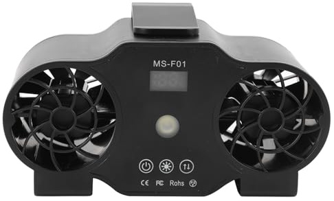 Bnineteenteam Ventilador Portátil Recargable, Salidas de Aire Duales, Ventilador USB Portátil con Carga Tipo C para Acampar Al Aire, Fuerte Flujo de de hasta 10 M/s, de Refrigeración Personal de
