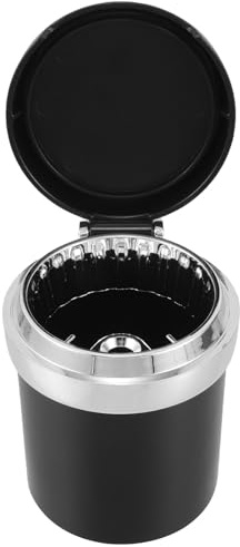 Gatuida Cendrier de Voiture Compact avec Couvercle Mini Cendrier Portable en Abs pour Porte-gobelet Accessoire Polyvalent pour Hommes et Femmes Usage Automobile Quotidien
