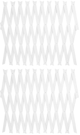 Gadpiparty Pannello a Traliccio in Legno Espandibile 2 Pezzi Recinzione a Traliccio da Giardino Regolabile Grata di Legno per Piante Rampicanti da Esterno e Interno Supporto per Pareti e