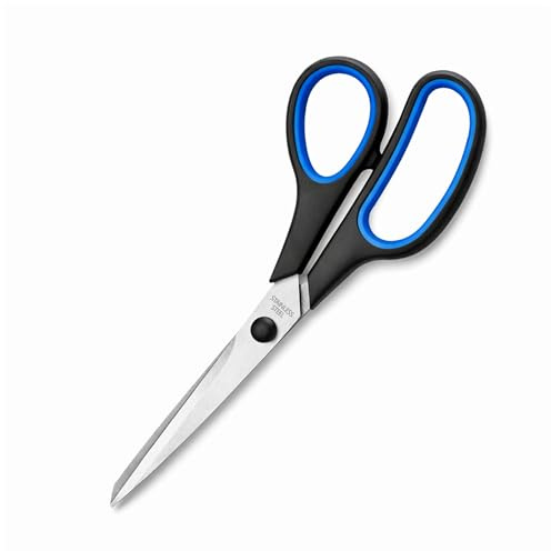 Boulton - Tijeras de acero inoxidable de 21,5 cm, tijeras afiladas multiusos para el hogar y la oficina, asas ergonómicas de agarre suave, tijeras ideales para papel, tarjetas, tela y manualidades