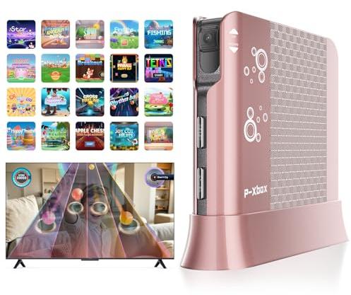 Acelufly Consola de Juegos con Detección de Movimiento para Niños, Sistema de Videojuegos Plug & Play para TV, Ideal para Ejercicio en Casa, Noches de Juegos en Familia, Fiestas y Reuniones