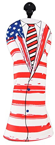 Cubierta para Palos de Golf de PU, Cubierta Protectora Impermeable para Palos de Madera con diseño de Bandera de EE. UU.