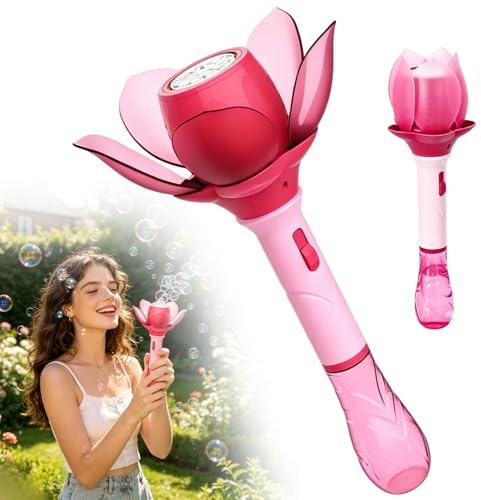 Macchina per bolle di sapone di Loto, soffiatore di bolles di Loto, Pistola Bolle di Sapone di Loto, Sparabolle di Sapone Automatica di Loto, macchina a bolle di fiori, per feste all'aperto