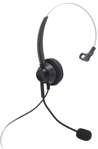 Hidyliu Brusreducerande Telefon Headset Single Ear för Kundtjänst PC Laptop Svart USB C USB 3,5 Mm