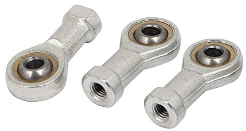 sourcing map 3Stk SI6LT/K Metall Gewinde selbst-schmierend Stange Ende Lager 6mm Loch Dmr de