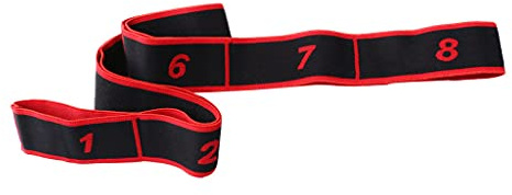 MagiDeal Adultes Bande de Résistance élastique Latine Yoga Pilates Danse Gym Fitness Sangle d'exercices - Rouge, 90x4cm