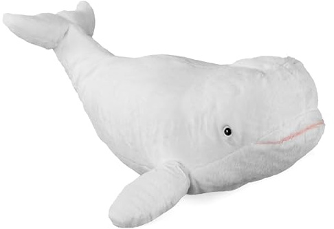 Wild Republic Cuddlekins Béluga, Animal en Peluche, 30 cm, Cadeau pour Bébés, Peluche Écologique, Rembourrage Fabriqué à Partir de Bouteilles d’Eau Recyclées, White