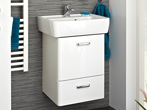 Waschtisch Badschrank Waschplatz Handwaschplatz Waschbecken Badmöbel Laos I 50 cm