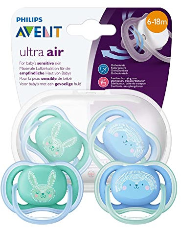 Philips Avent SCF344/22 Succhietti Ultra Air 6 - 18 m, Maschio, Little Friends