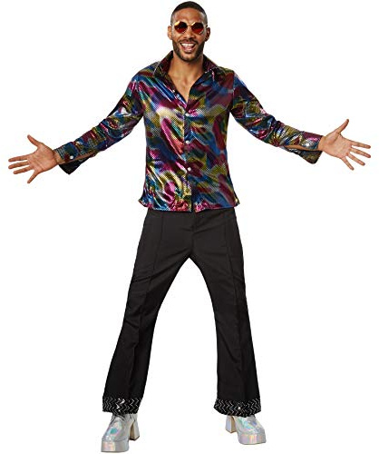 dressforfun 900381 - Costume Uomo Adulti Disco King, in Due Pezzi in Look Stile Disco (S | No. 302165)