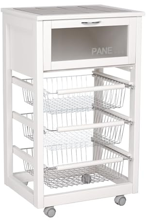LIBEROSHOPPING.eu - LA TUA CASA IN UN CLICK Carrito de Frutas LANDHELL LUSSO con Pan y frutero con variaciones
