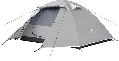 Forceatt Tienda De Campaña 2-4 Personas, con 100% A Prueba De UV/Viento/Impermeable, Tienda de Techo de Doble Capa Portátil Ultraligera, para Trekking, Camping, Playa, Aventura Etc.