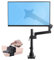 StarTech.com Desk Mount Monitor Arm w/ 2x USB 3.0 ports for VESA Display up to 34 (17.6lb/8kg), C-Clamp/Grommet, Mechanical Spring