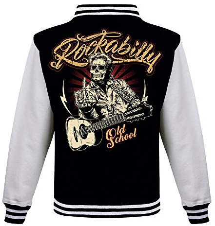 Gasoline Bandit Rockabilly Baseball College Jacke - Old School Hot Rod - Let The Good Times roll