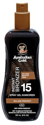 Australian Gold, Spf 15 Spray Gel + Bronzer, White, 100 milliliter