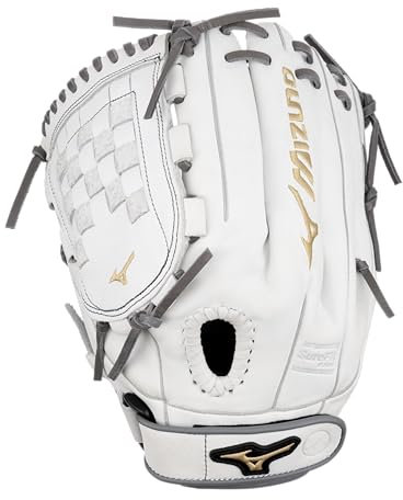 Mizuno GMVP1200PF4W bollhandske, vit-grå, 30 cm