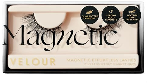 Velour Magnetic Eyelashes, Luxurious False Eyelashes, Reusable Magnetic Lashes, Wear up to 30x & Vegan, All Eye Shapes, Natural Lashes, Magnetic Eyeliner not Included (Stick It To Me)