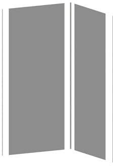 Vente-unique - Lot de 2 Panneaux muraux de Douche Gris en Aluminium avec profilés - L90 x L120 x H210 cm - ITZIAR