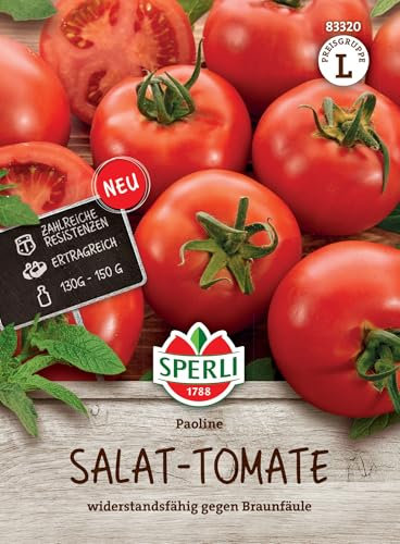 Sperli Salattomatensamen Paoline, F1 83320 - Widerstandsfähig gegen Braunfäule - 130g bis 150g schwer - Samen Gemüse, Gemüsepflanzen, Gemüsesamen