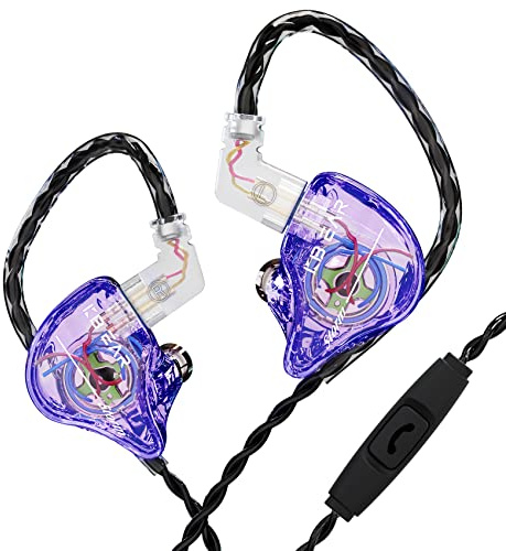 keephifi IEM KBEAR Storm In Ear Monitor Auriculares intraurales para Cantantes, audiófilos,Auriculares in Ear con Cable de 10 mm, Fuertes magnéticos dinámicos, Detachable OFC Cable
