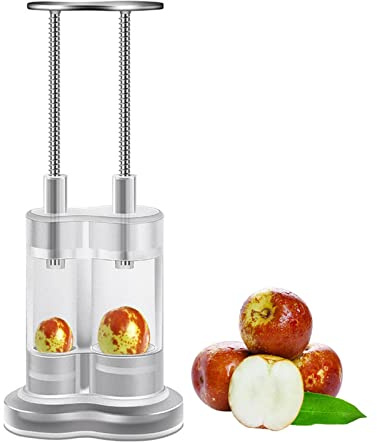 Dénoyauteur d'olives | Dégâteur à olive épais en acier inoxydable - presse double trou Cherry Pitter Tool Pit Remover, dénoyauteur fruits ménagers pour la cuisine
