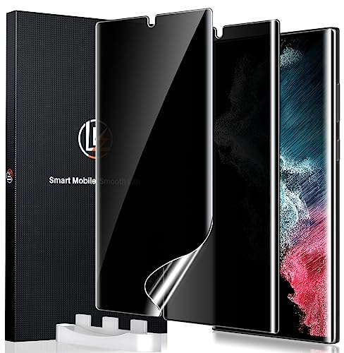 LK Sichtschutz für Samsung Galaxy S22 Ultra Schutzfolie, Blasenfreie Weich TPU Folie, HD Vollständige Abdeckung Blickschutzfolie, 2 Stück