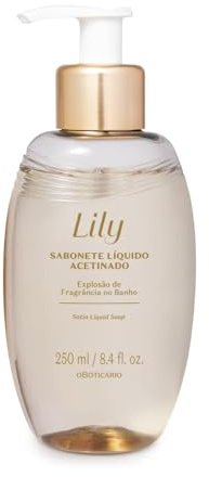O Boticário | Lily | Jabón Líquido Satinado Perfumado | 250 ml | Gel de Baño Mujer | Aroma Flor de Lirio | Limpia con suavidad | Con glicerina | Piel suave y perfumada | Vegano