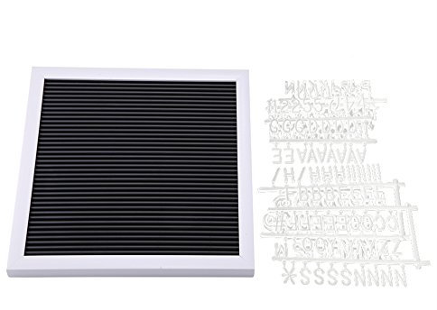Gavigain Felt Letter Board, Letter Board - 25cm X 25cm Changeable Wooden Message Board Sign, Plastic Letter Board Sign, Classroom Decor Farmhouse Wall Decor Sign Board(White)